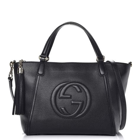 gucci pebbled calfskin small soho top handle bag|Gucci Pebbled Calfskin Small Soho Top Handle Bag Black.